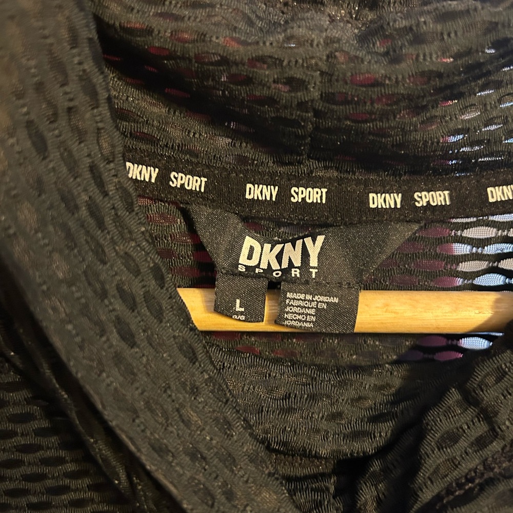 DKNY Sport Black Mesh Womens Jersey